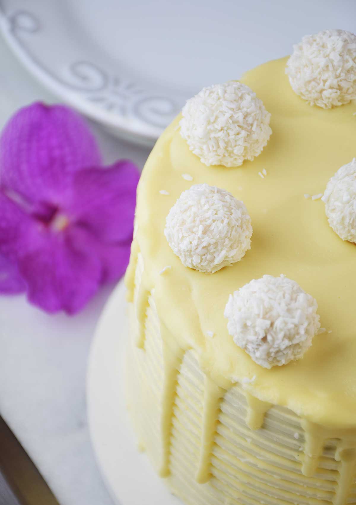 Bolo de chocolate, detalhes de um lindo bolo de chocolate com